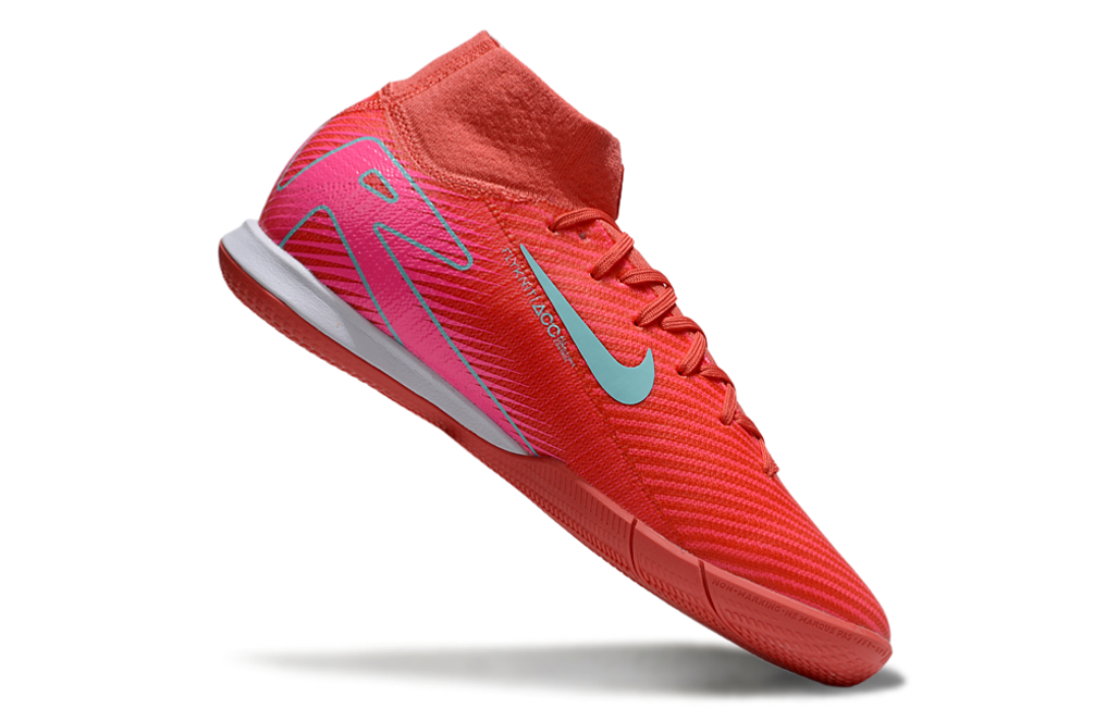 Chuteira Futsal Nike Air Zoom Mercurial Superfly 10 Elite  IC - Vermelha, Rosa e Azul