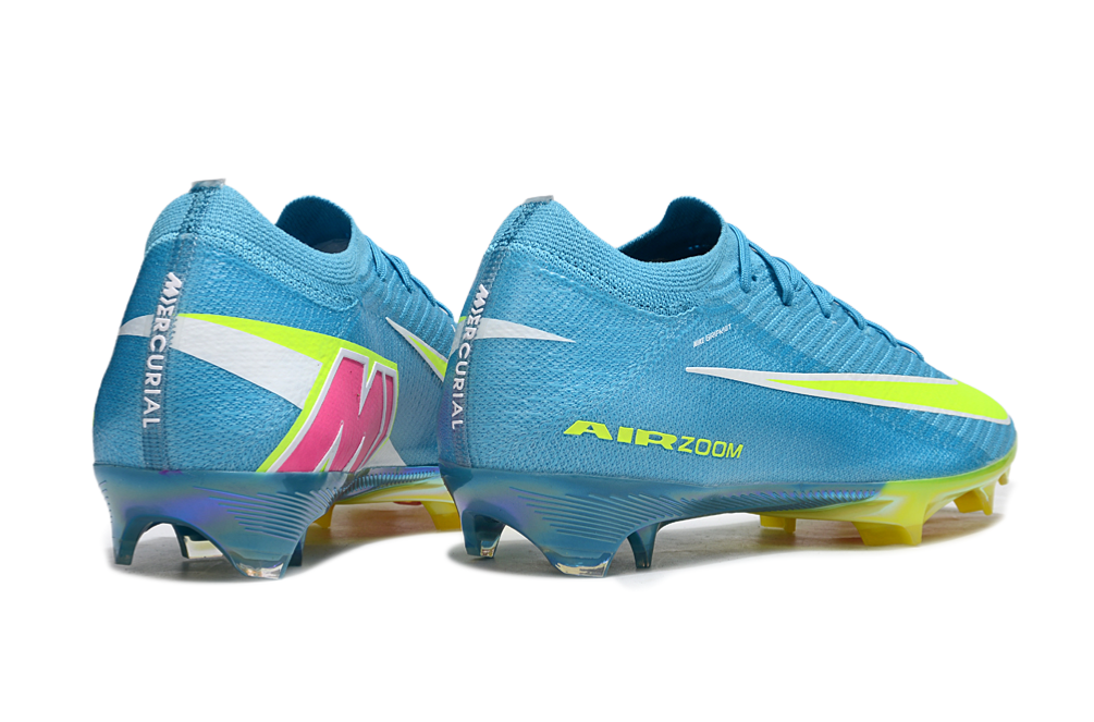Chuteira Nike Air Zoom Mercurial Vapor 16 Elite FG - Azul, Verde e Rosa