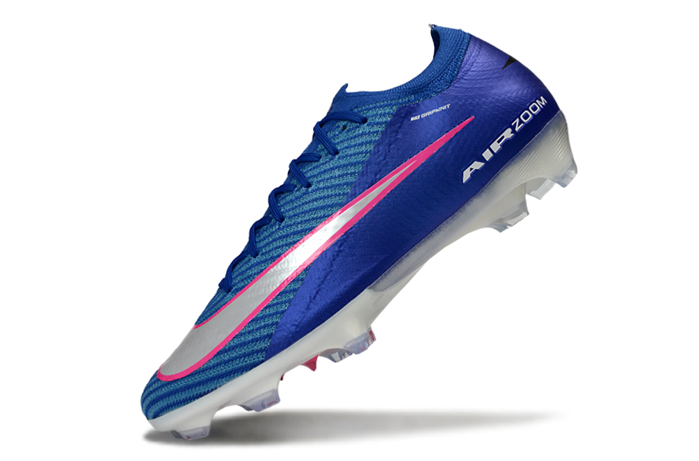Chuteira Nike Air Zoom Mercurial Vapor 16 Elite FG - Azul, Branca e Rosa - Attack Pack