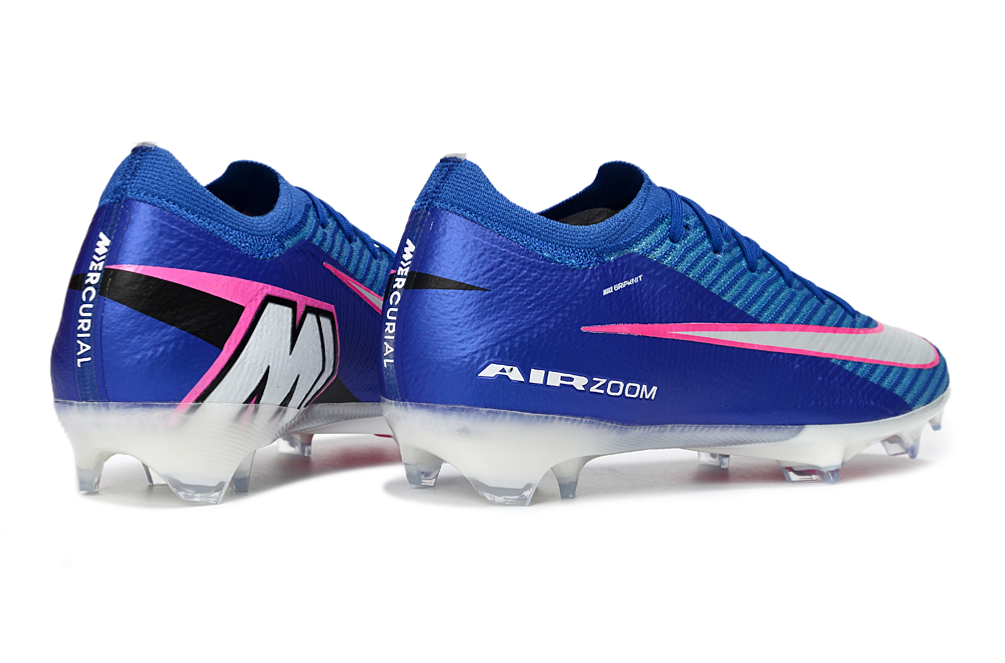 Chuteira Nike Air Zoom Mercurial Vapor 16 Elite FG - Azul, Branca e Rosa - Attack Pack