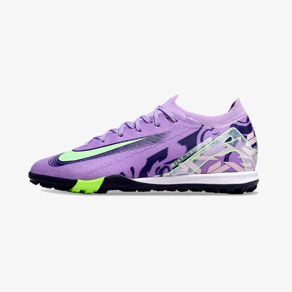 Chuteira Society Nike Air Zoom Mercurial Vapor 16 Elite TF - Roxa e Verde
