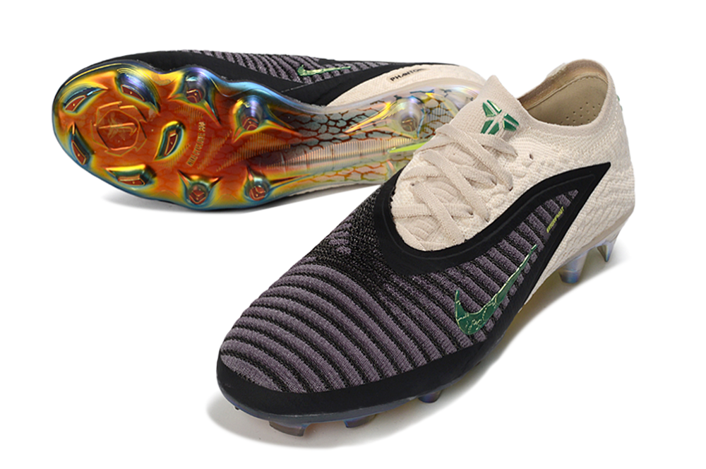Chuteira Nike Phantom 6 Mamba Elite FG - Preto e Bege