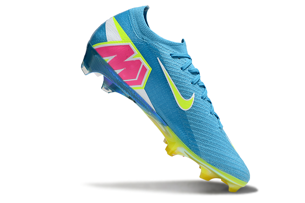 Chuteira Nike Air Zoom Mercurial Vapor 16 Elite FG - Azul, Verde e Rosa