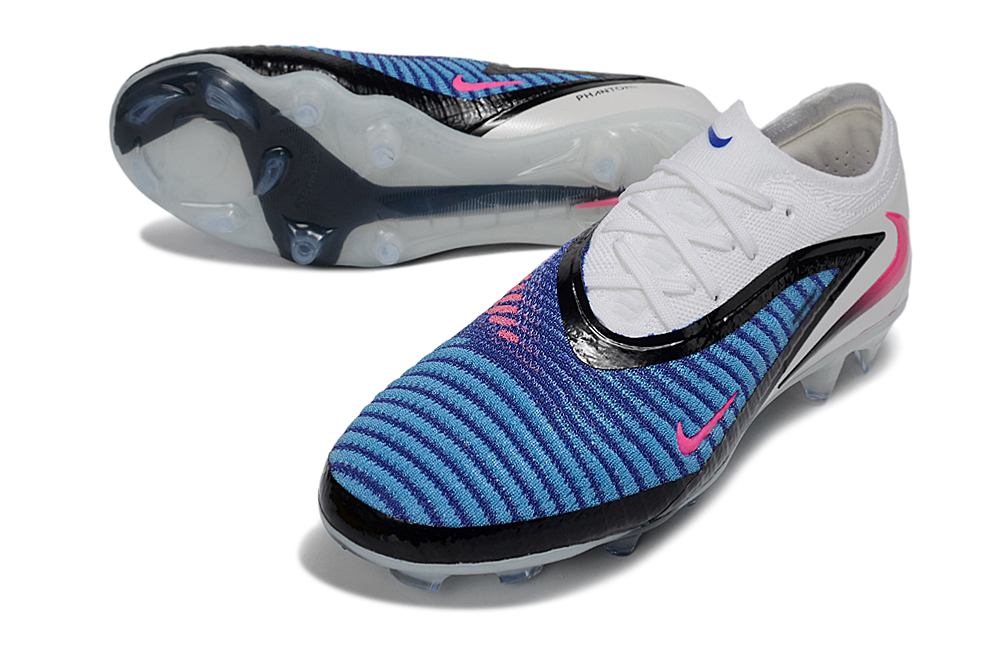 Chuteira Nike Phantom 6 Elite FG - Azul, Branca e Rosa - Attack Pack