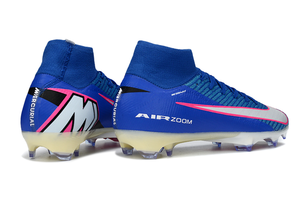 Chuteira Nike Air Zoom Mercurial Superfly 10 Elite FG - Azul, Branca e Rosa - Attack Pack