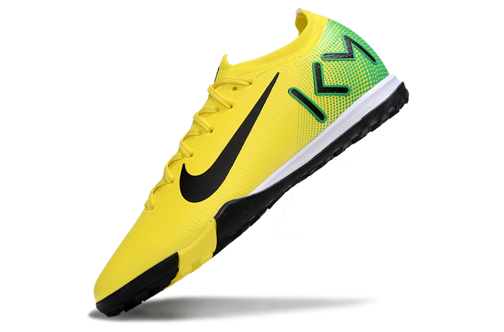 Chuteira Society Nike Air Zoom Mercurial Vapor 16 Killian Mbappe Elite TF - Amarela, Verde e Preta