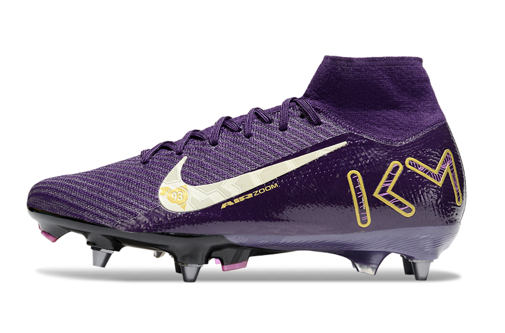 Chuteira Nike Zoom Mercurial SuperFly 10 Elite Kylian Mbappé SG - Roxa