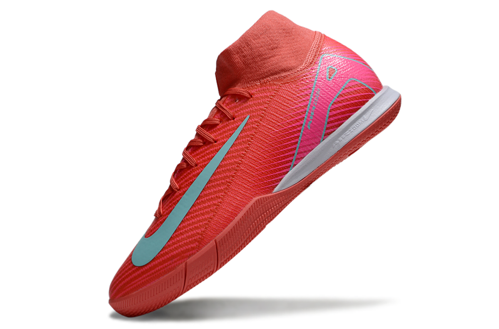 Chuteira Futsal Nike Air Zoom Mercurial Superfly 10 Elite  IC - Vermelha, Rosa e Azul