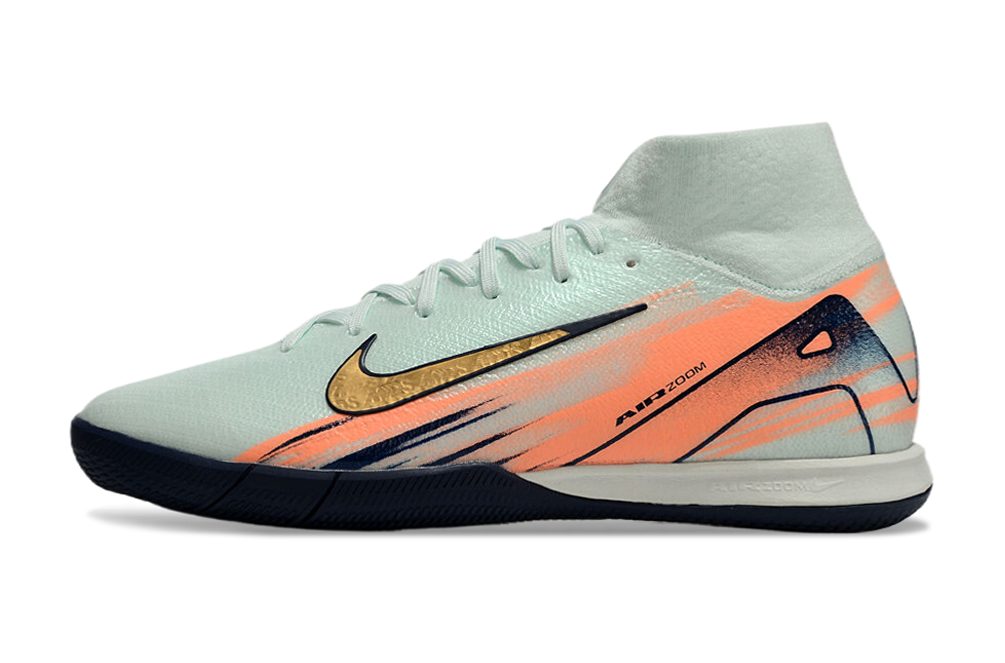 Chuteira Futsal Nike Air Zoom Mercurial Superfly 10 Elite  IC - Azul e Laranja