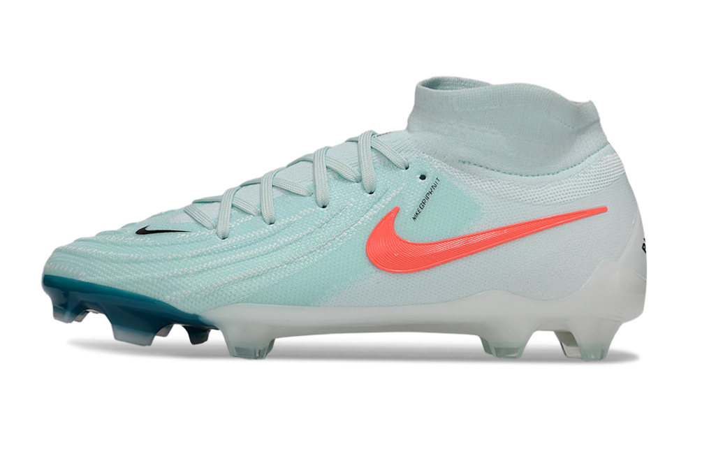 Chuteira Nike Phantom Luna Elite FG - Branca e azul - Pack Mad Energy