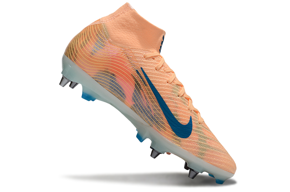 Chuteira Nike Zoom Mercurial SuperFly 10 Elite SG - Laranja e Azul