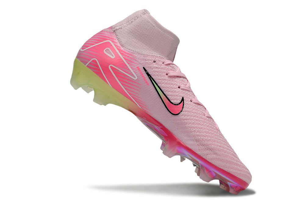 Chuteira Nike Air Zoom Mercurial Superfly 10 Elite FG - Rosa e Verde