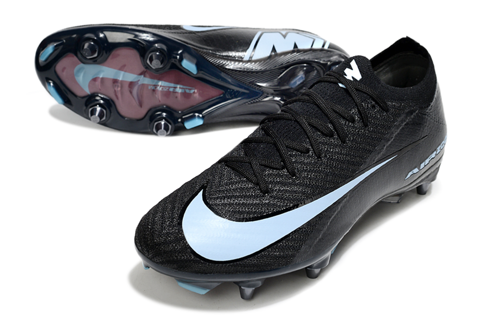 Chuteira Nike Air Zoom Mercurial Vapor 16 Elite SG - Preta e Azul - Shadow Pack
