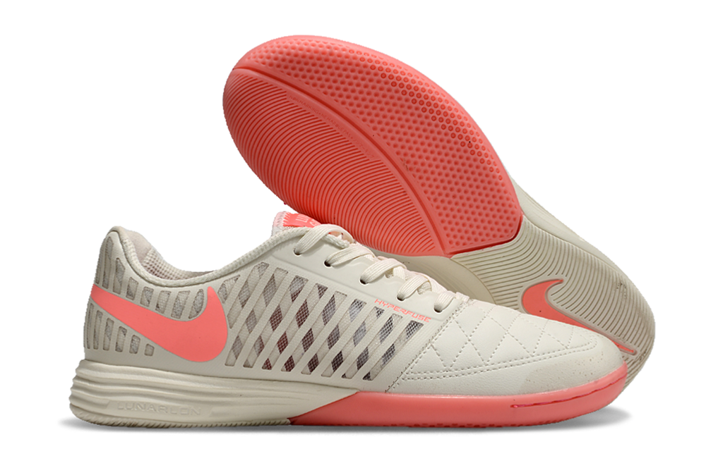 Tênis Futsal Nike Lunar Gato IC - Branca e Rosa