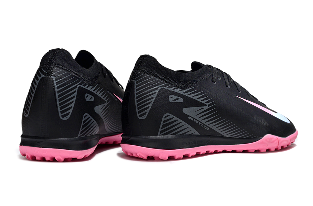 Chuteira Society Nike Air Zoom Mercurial Vapor 16 Elite TF - Preta e Rosa