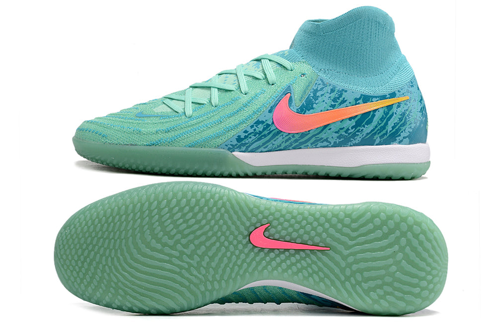 Tênis Futsal Nike Phantom Luna IC - Azul e Verde