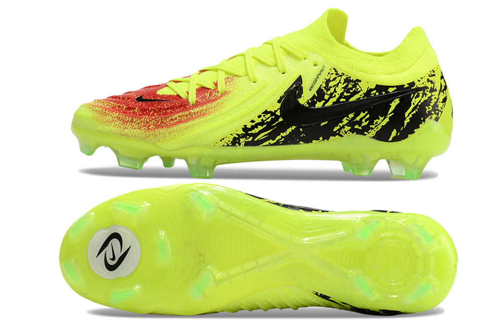 Chuteira Nike Phantom GX II Edição Especial Haaland FG - Verde, Preta e Vermelha