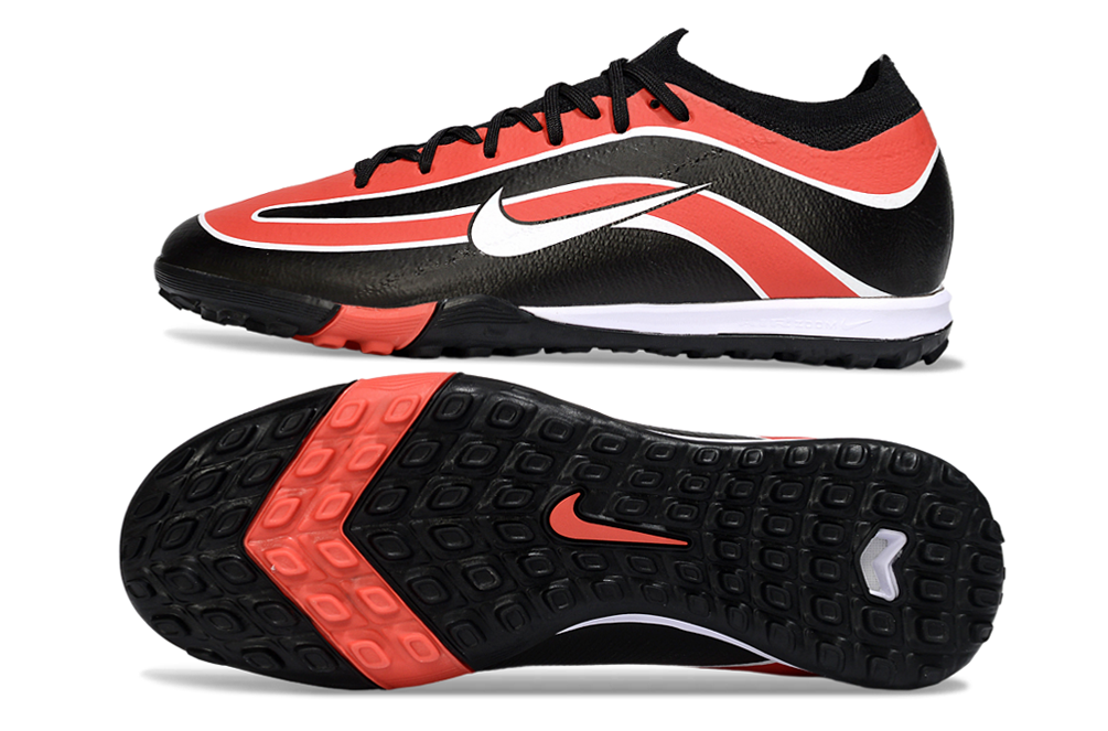 Chuteira Society Nike Air Zoom Mercurial Vapor 16 Elite TF - Laranja, Preta e Branca