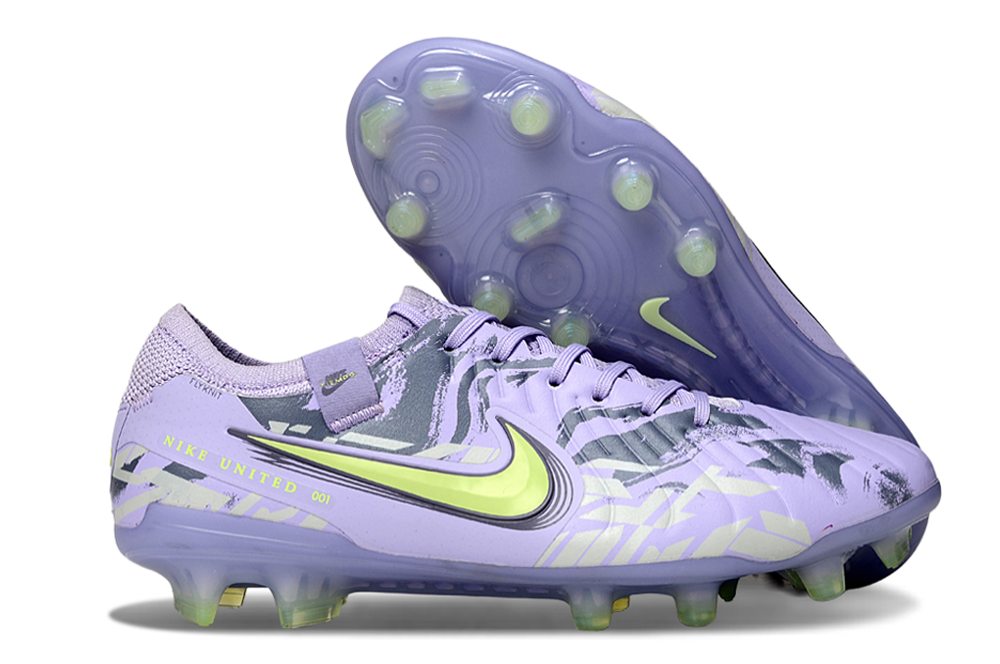 Chuteira Nike Tiempo Legend 10 FG -  Roxa e Verde - Pack United