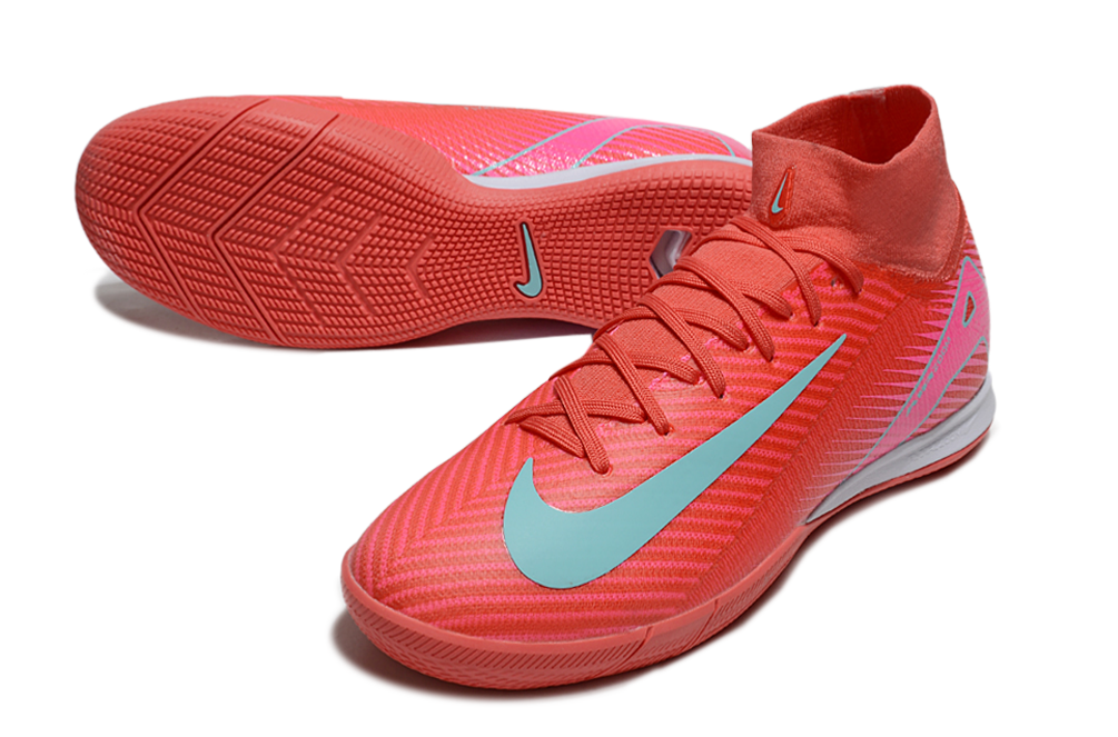 Chuteira Futsal Nike Air Zoom Mercurial Superfly 10 Elite  IC - Vermelha, Rosa e Azul