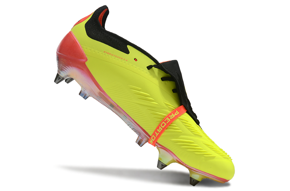 Chuteira Adidas Predator Elite Fold-Over Tongue SG - Amarela, Preta e Laranja