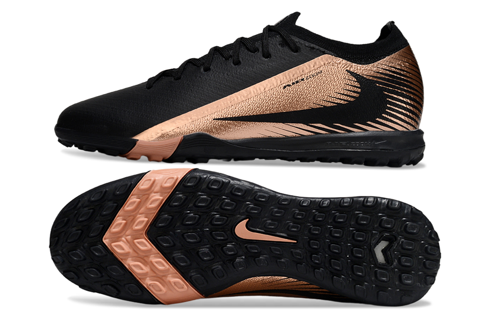 Chuteira Society Nike Air Zoom Mercurial Vapor 16 Elite TF - Preta e Bronze
