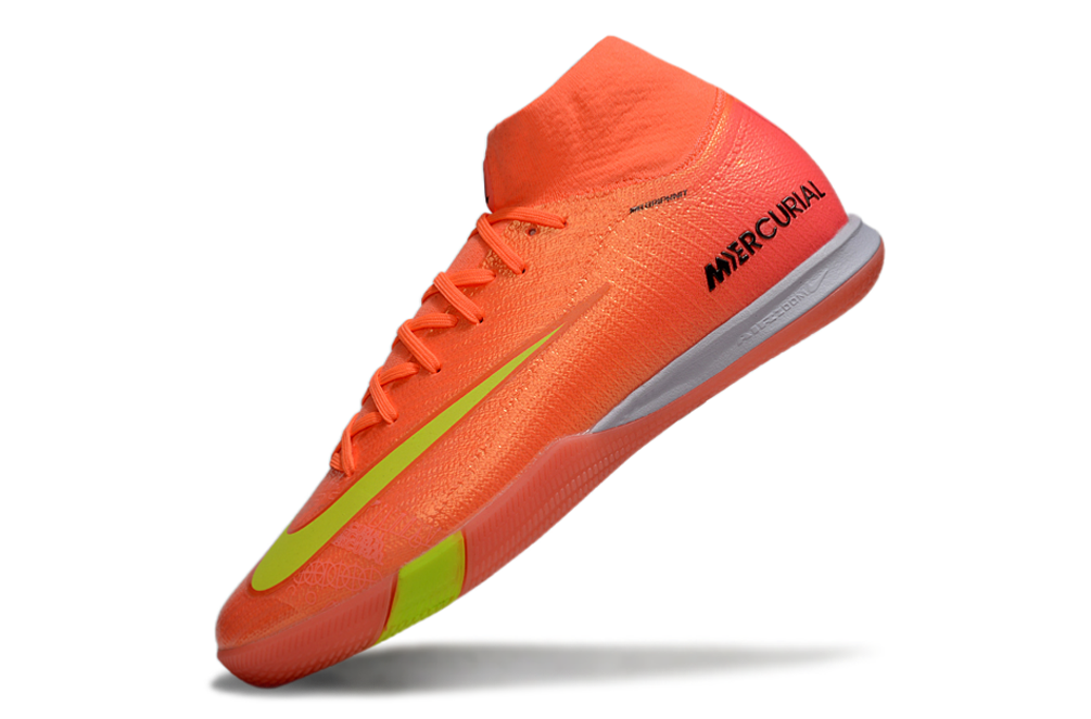 Chuteira Futsal Nike Air Zoom Mercurial Superfly 10 Elite  IC - Laranja e Verde