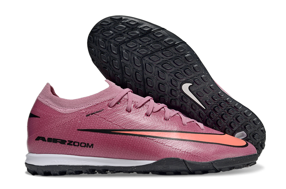 Chuteira Society Nike Air Zoom Mercurial Vapor 16 Elite TF - Rosa, Vermelha e Preta - Scary Good Pack