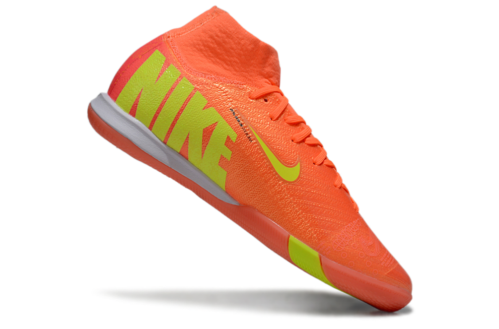 Chuteira Futsal Nike Air Zoom Mercurial Superfly 10 Elite  IC - Laranja e Verde