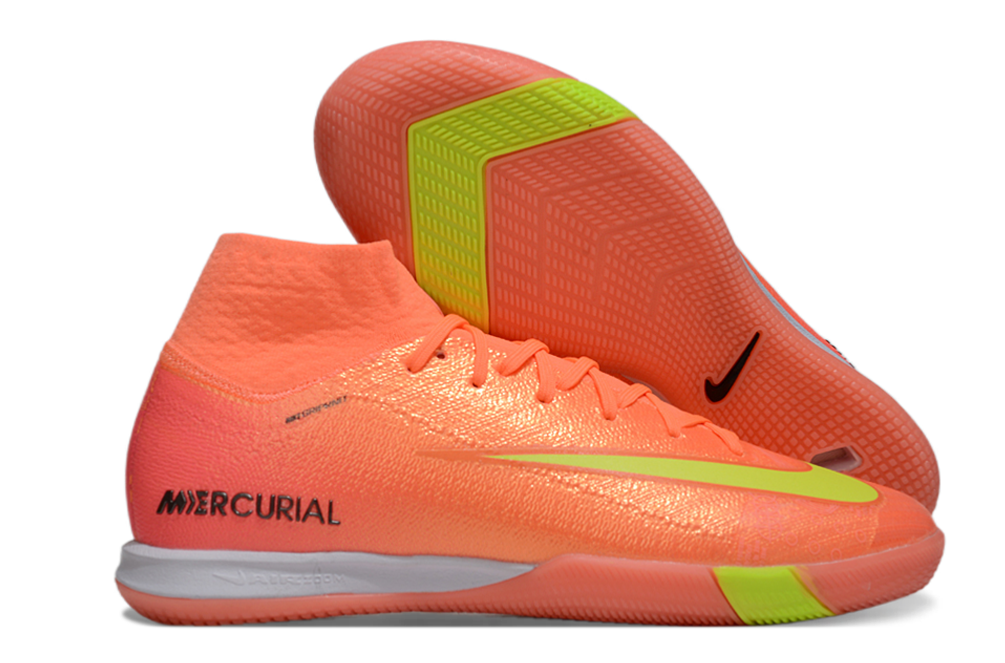 Chuteira Futsal Nike Air Zoom Mercurial Superfly 10 Elite  IC - Laranja e Verde