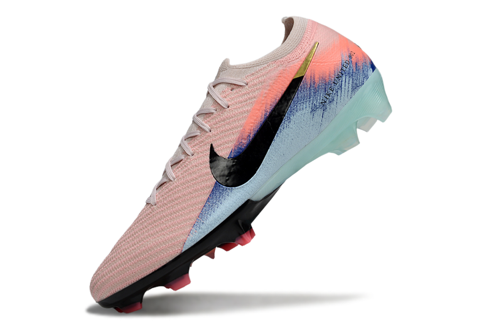 Chuteira Nike Air Zoom Mercurial Vapor 16 Elite FG - Rosa, Azul e Preta