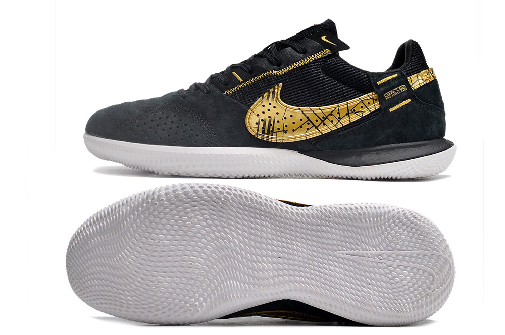 Tênis Futsal Nike Street Gato IC - Preta e Dourada