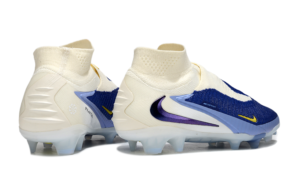 Chuteira Nike Phantom 6 Elite FG - Branca e Azul - Pack Fear Nothing