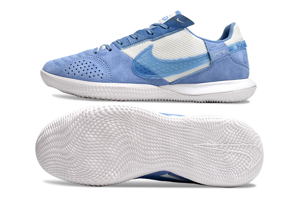 Tênis Futsal Nike Street Gato IC - Branca e Azul