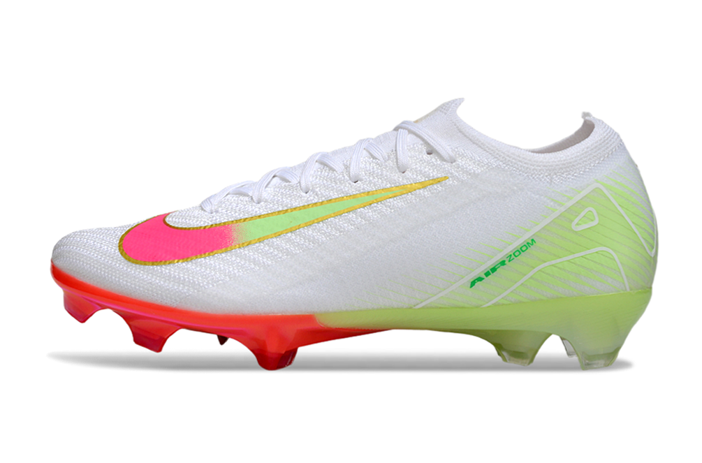 Chuteira Nike Air Zoom Mercurial Vapor 16 Elite FG - Branca, Verde e Rosa