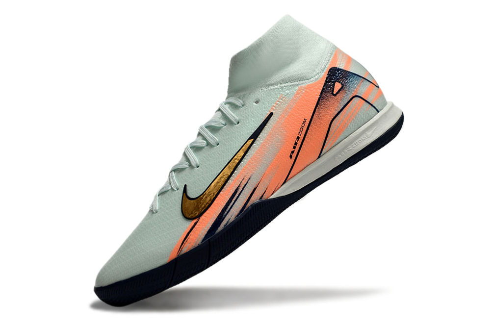 Chuteira Futsal Nike Air Zoom Mercurial Superfly 10 Elite  IC - Azul e Laranja