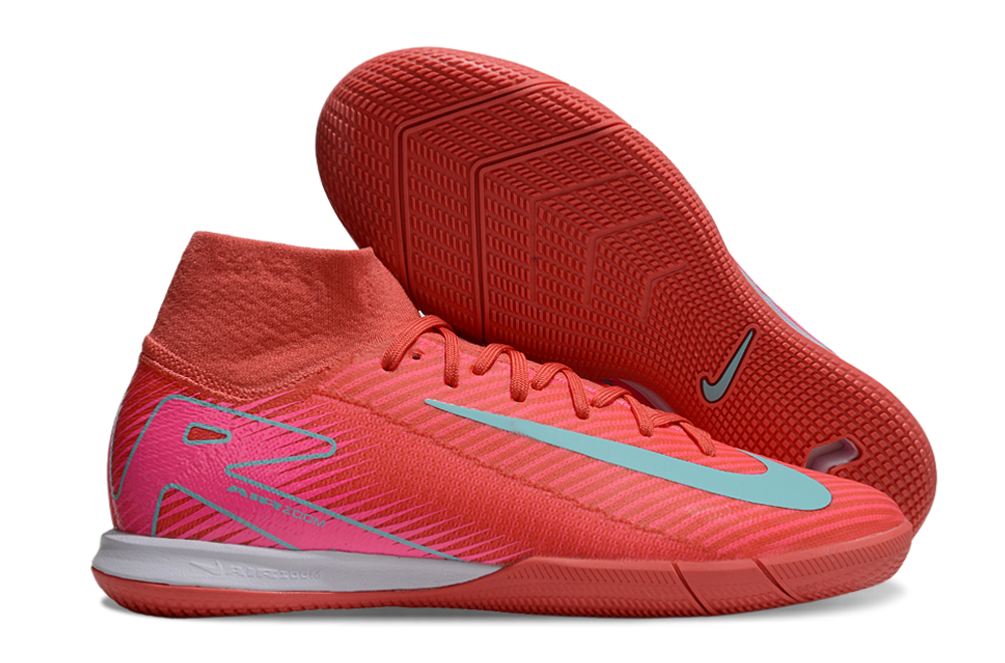Chuteira Futsal Nike Air Zoom Mercurial Superfly 10 Elite  IC - Vermelha, Rosa e Azul
