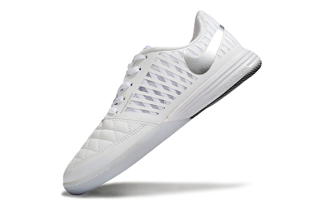 Tênis Futsal Nike Lunar Gato IC - Branca e Prata