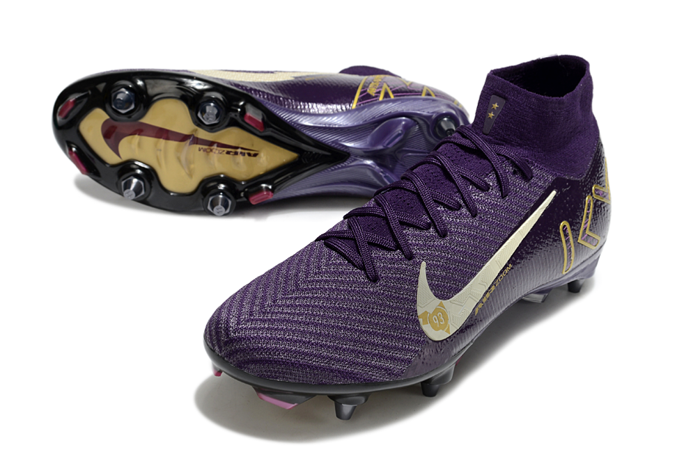 Chuteira Nike Zoom Mercurial SuperFly 10 Elite Kylian Mbappé SG - Roxa