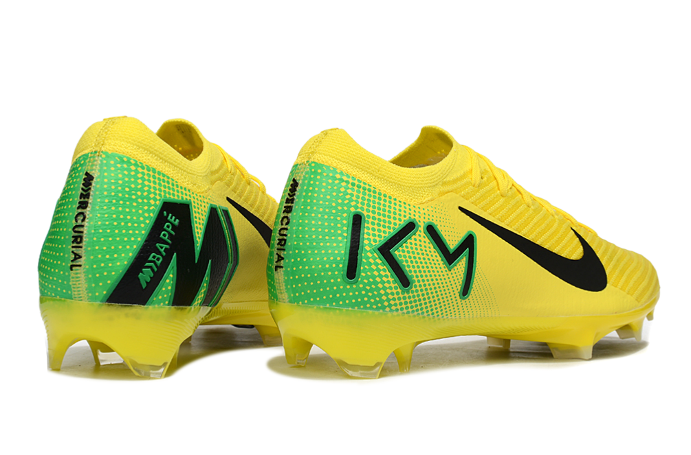 Chuteira Nike Mercurial Vapor 16 Killian Mbappe FG - Amarela e Verde