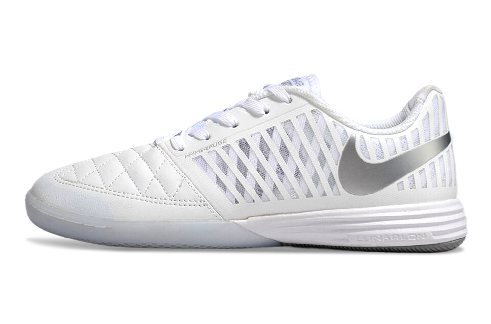 Tênis Futsal Nike Lunar Gato IC - Branca e Prata