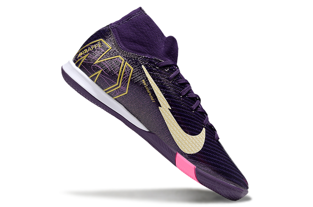 Chuteira Futsal Nike Air Zoom Mercurial Superfly 10 Elite Kylian Mbappé  IC - Roxa