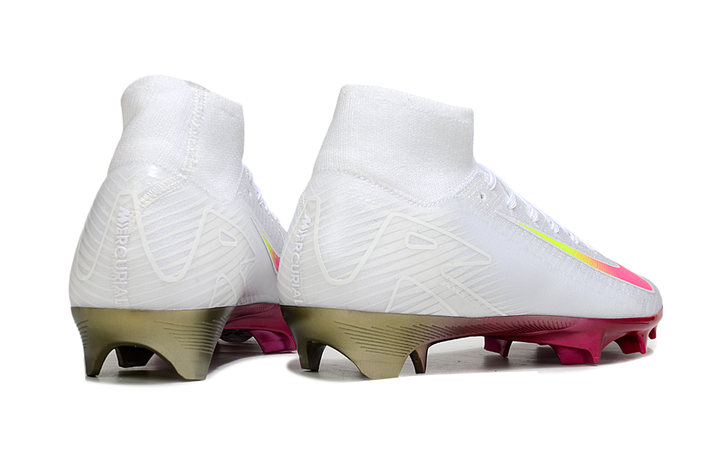 Chuteira Nike Air Zoom Mercurial Superfly 10 Elite FG - Branca e Rosa