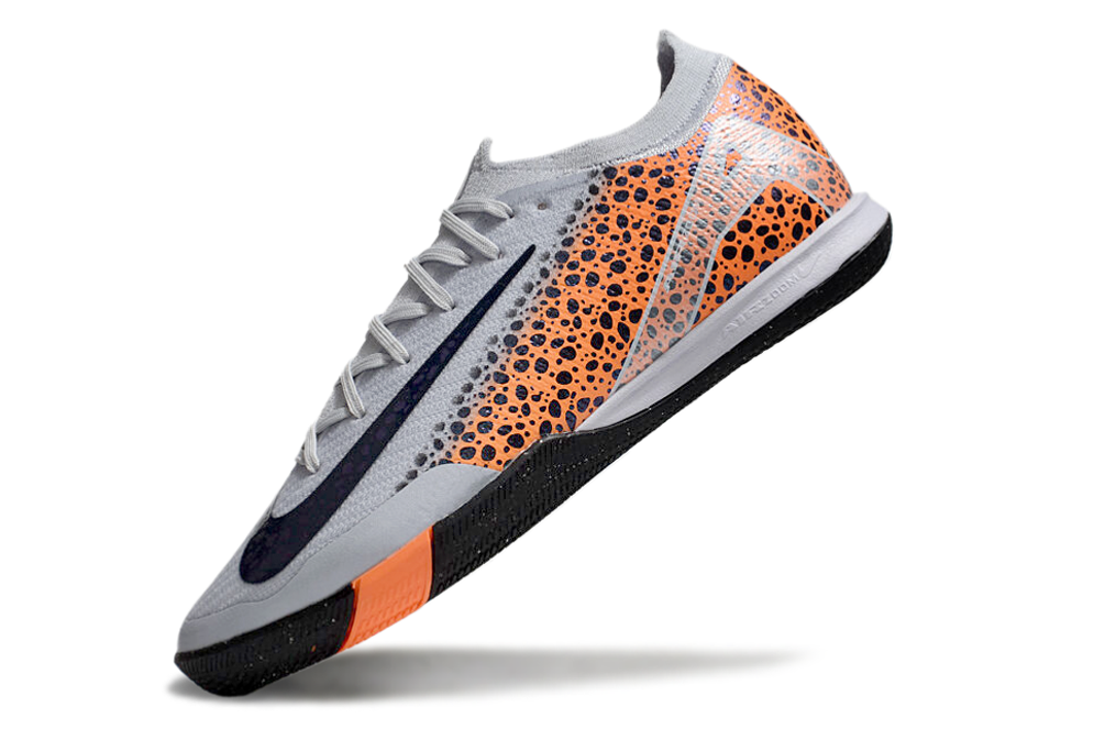 Chuteira Futsal Nike Mercurial Air Zoom Vapor 16 IC - Cinza e Laranja