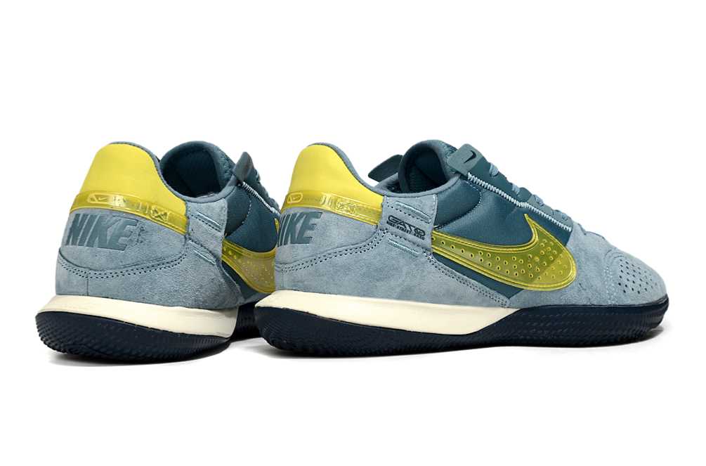 Tênis Futsal Nike Street Gato IC - Azul e Dourada