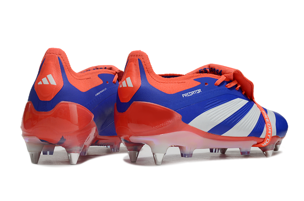 Chuteira Adidas Predator Elite Fold-Over Tongue SG - Azul, Laranja e Branca