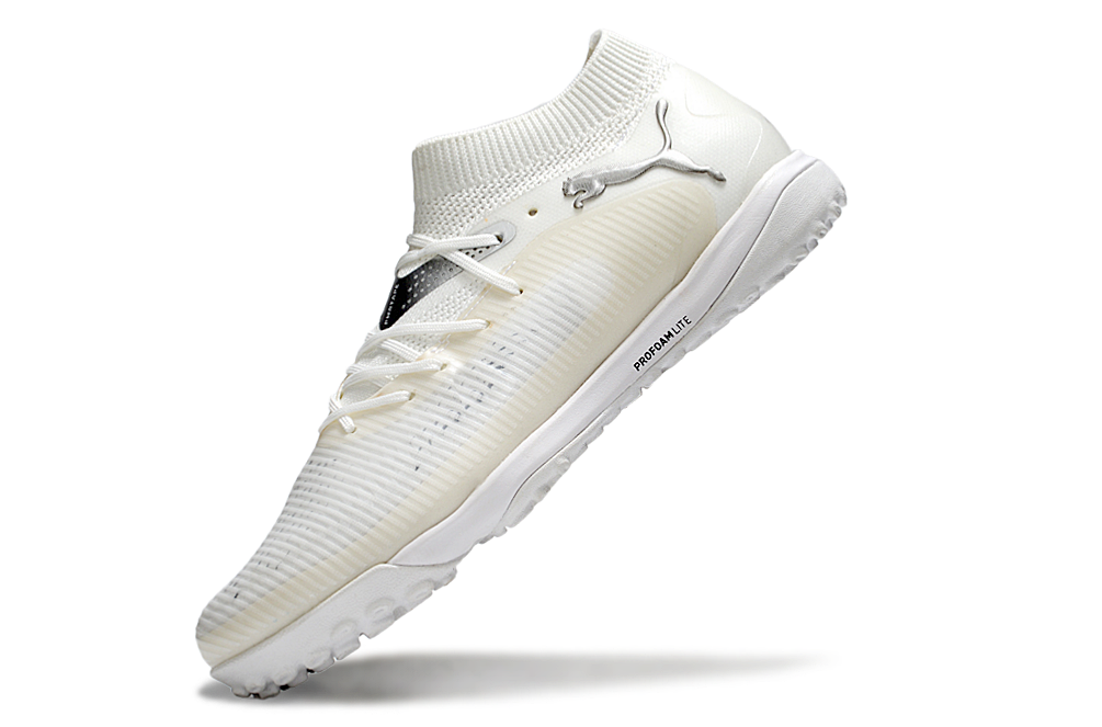 Chuteira Society Puma Future 8 TF - Branca - Whiteout Pack