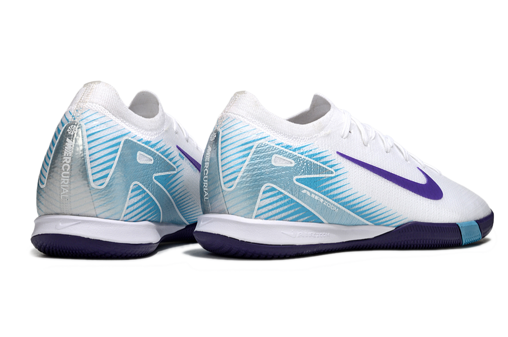 Chuteira Futsal Nike Mercurial Air Zoom Vapor 16 IC - Branca e Azul