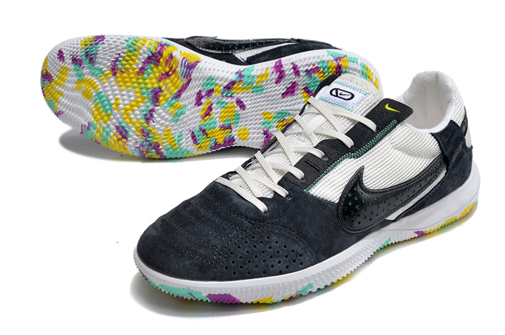 Tênis Futsal Nike Street Gato IC - Branca e Preta