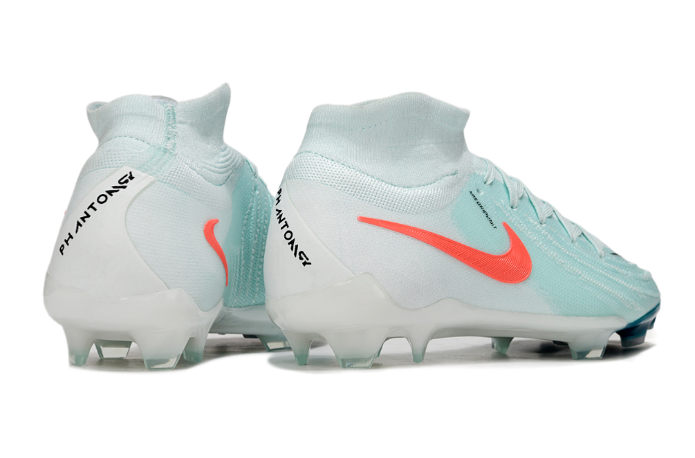 Chuteira Nike Phantom Luna Elite FG - Branca e azul - Pack Mad Energy